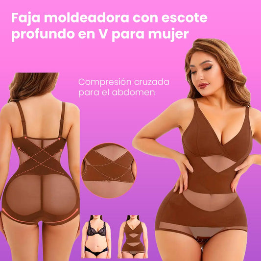 Faja moldeadora con escote profundo en V