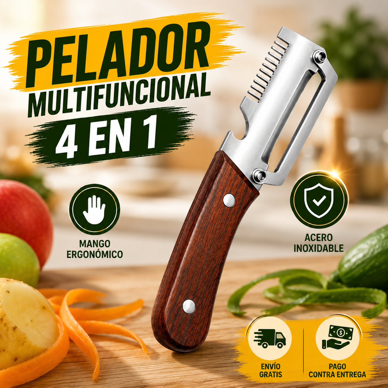Cuchillo multifuncional 4 en 1