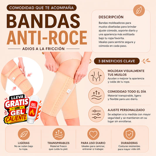 faja muslos anti roce compresiva